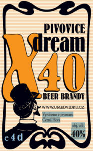 Pivovice X40  - je unikátní pivní brandy vyráběná z ležáku Oldgott. Obsah alhoholu: 40,0%